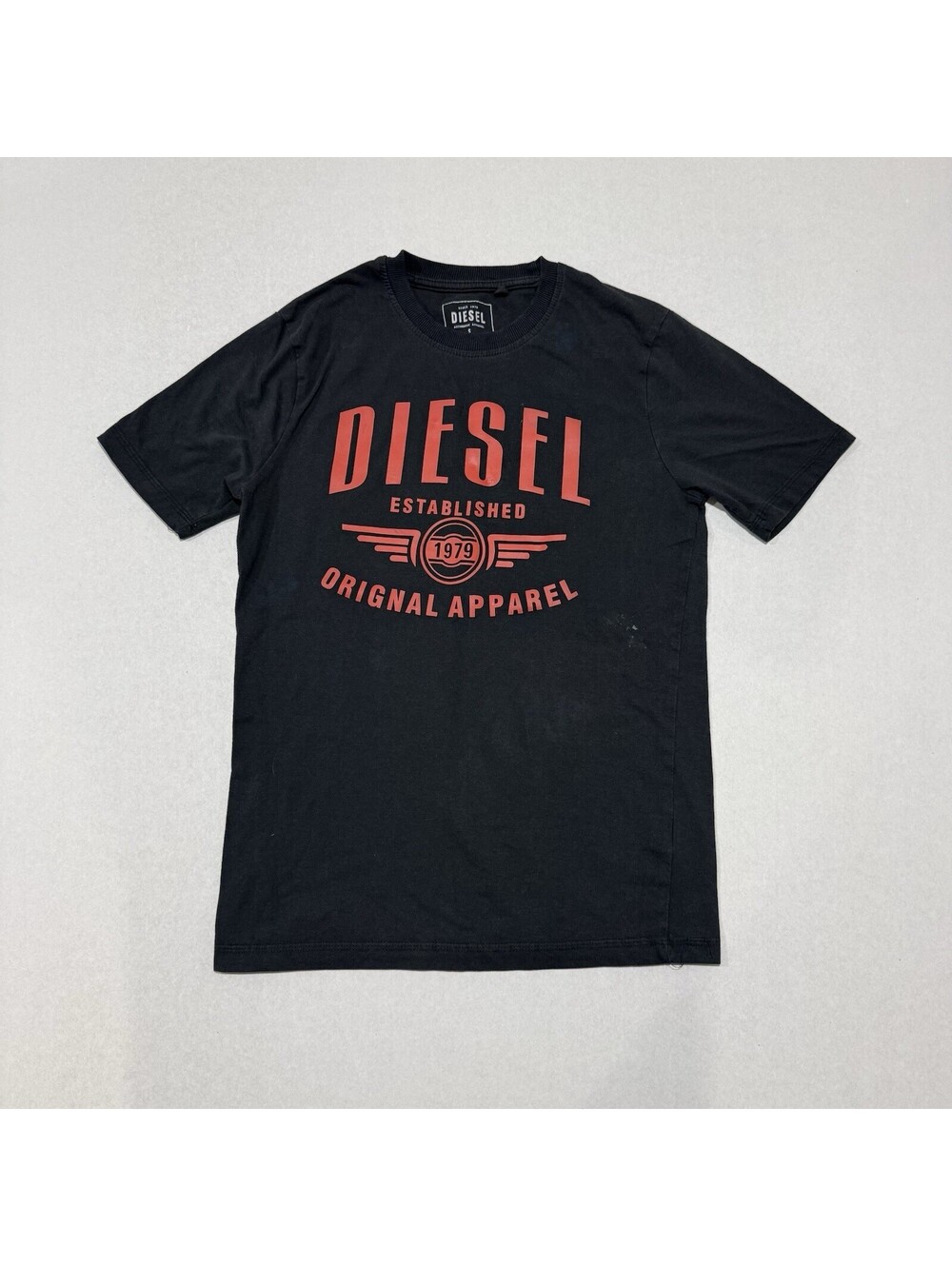 Diesel Established 1979 Original Apparel Black Graphic T-Shirt Size M Men’s